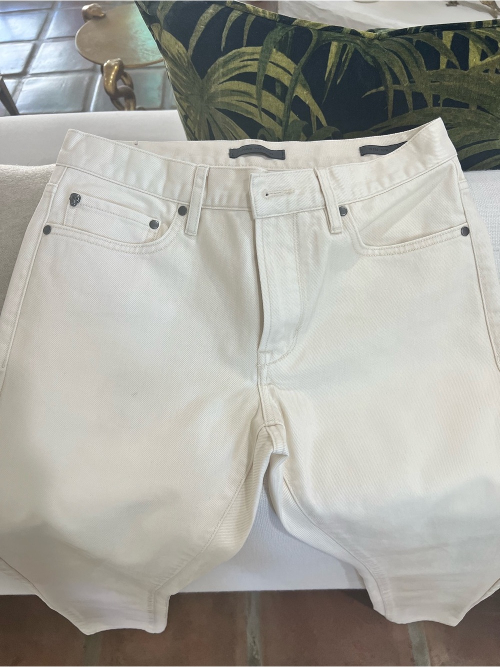 John Varvatos Slim Men’s Jeans in Off-White